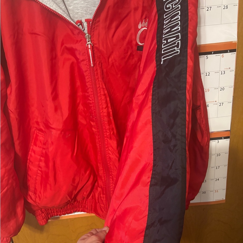 Red Cincinnati reversible Jacket with Black Accents